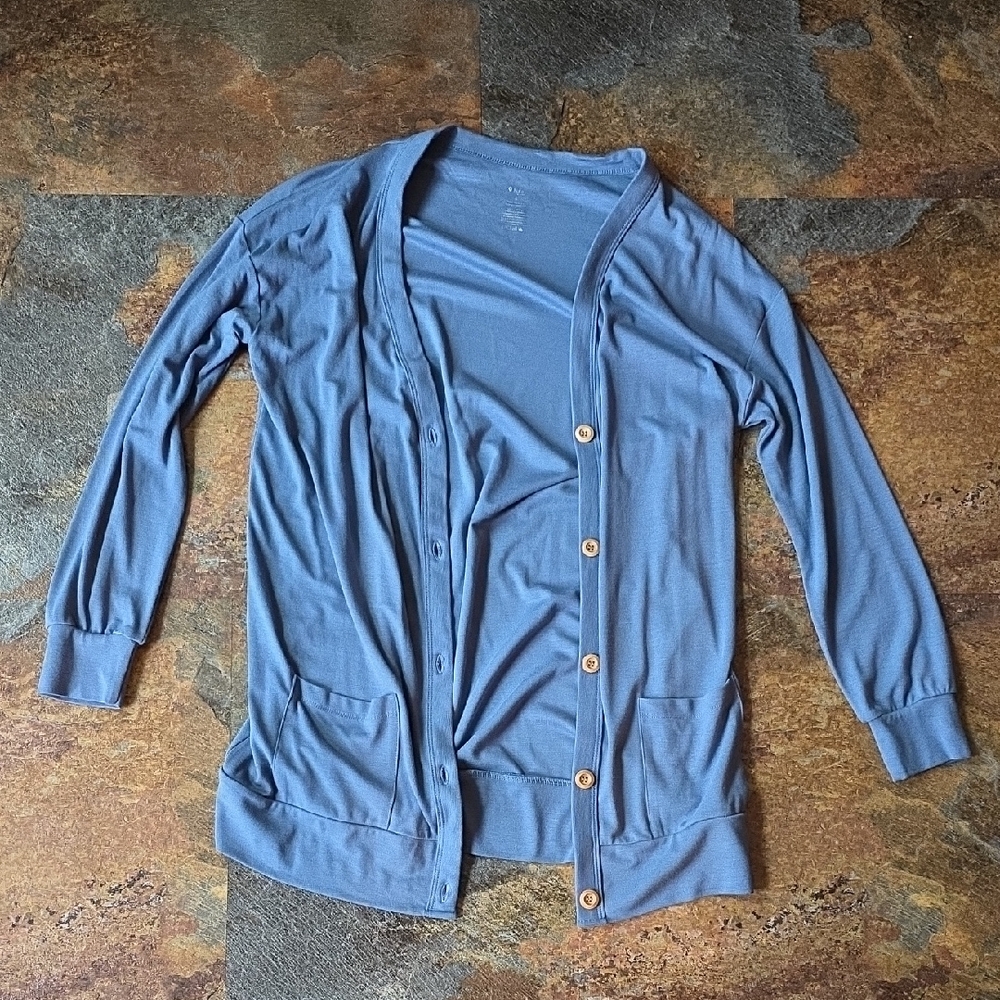 Kyte BABY Bamboo Jersey Adult Cardigan S Steel